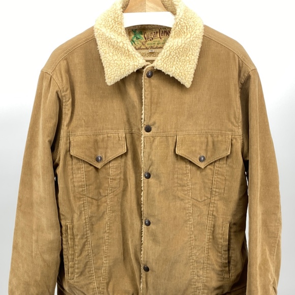 Sugar Cane Corduroy Sherpa Trucker Jacket - Picture 1 of 4